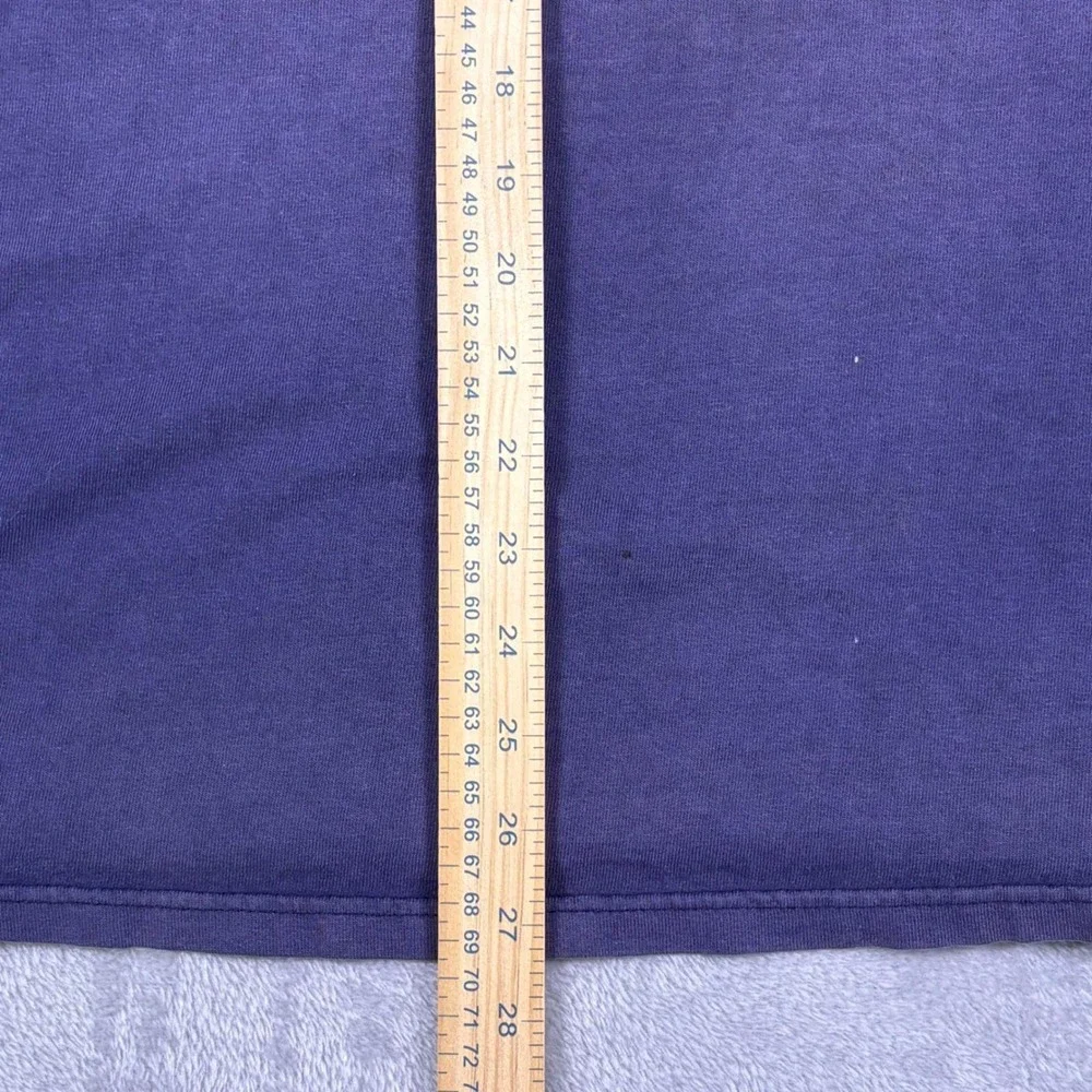 Y2K Vintage Quinnipiac‎ University Long Sleeve Tee XL Faded Distressed Blue